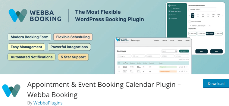 Webba Booking WordPress Plugin
