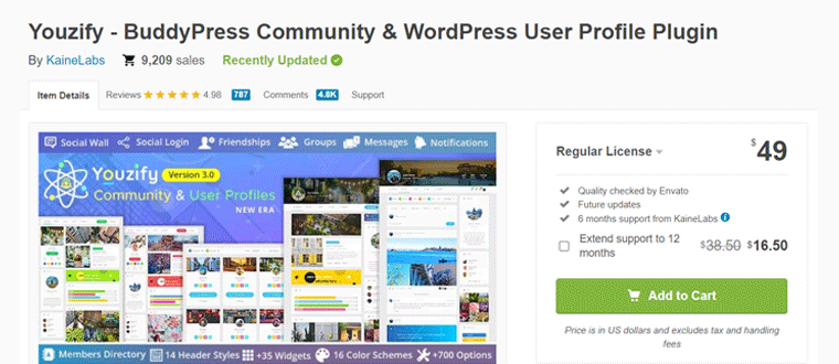 Youzify - Best WordPress Community Plugins