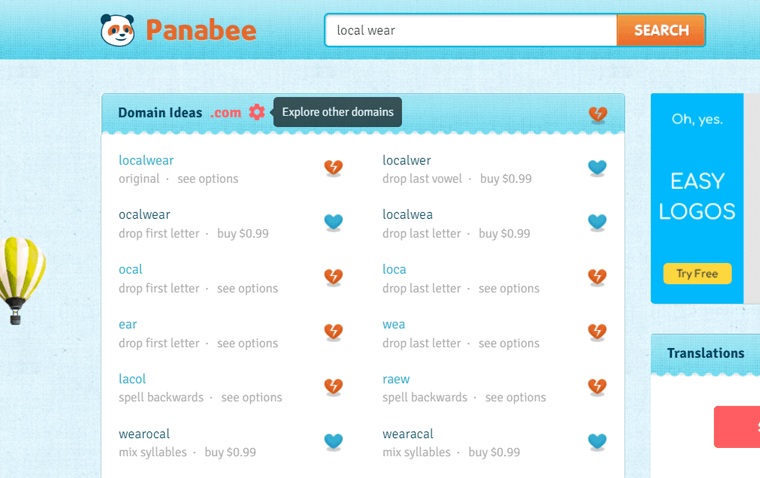 Panabee Domain Search Results