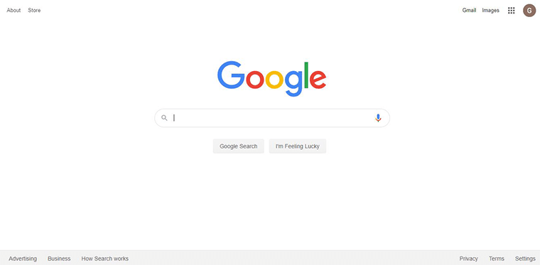 Google Search Engine Website