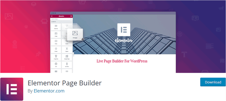 Elementor Page Builder Free WordPress Plugin
