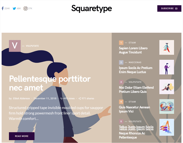 Squaretype WordPress Theme