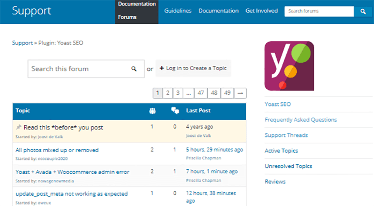 Yoast SEO WordPress Plugin Support