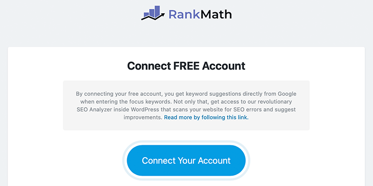 Create Rank Math Account
