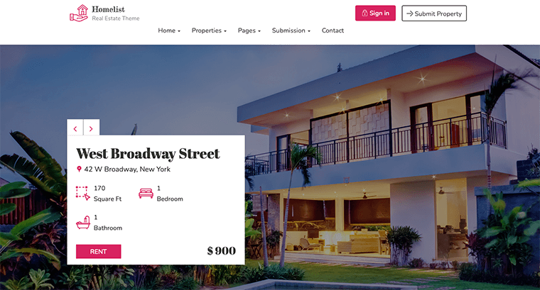 Homelist - excellent WordPress theme for real estate