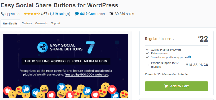 Easy Social Share Buttons WordPress Plugins