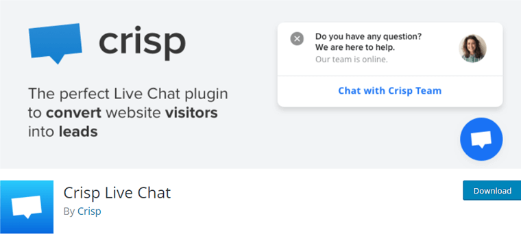 Crisp Live Chat Free Plugin