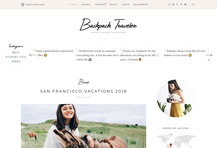 BackpackTraveler WordPress Theme