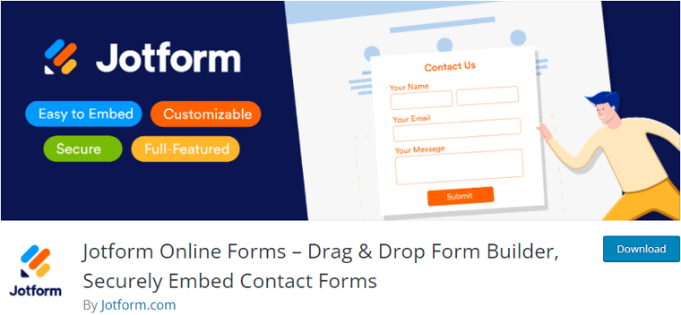 Jotform Online Forms-best WordPress form plugins