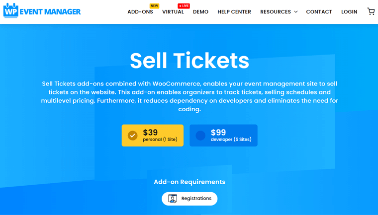 Sell Tickets Add-on of WP Event Manager