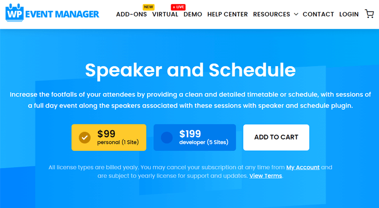 Speaker and Schedule Add-on of WP Event Manager