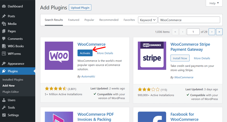 Activating WooCommerce for Book Library