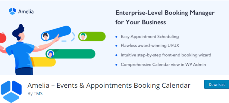 Amelia Events and Appointments Booking Calendar for WordPress