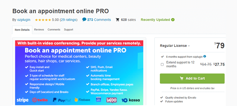 Book an Appointment Online PRO WordPress Plugin