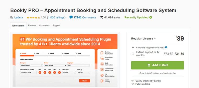 Bookly WordPress Appointment Booking and Scheduling System