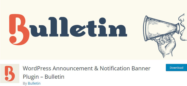 Bulletin WordPress Announcement and Notification Plugin
