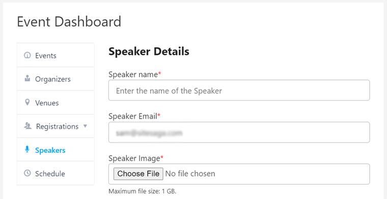 Submitting Speaker from Front-end