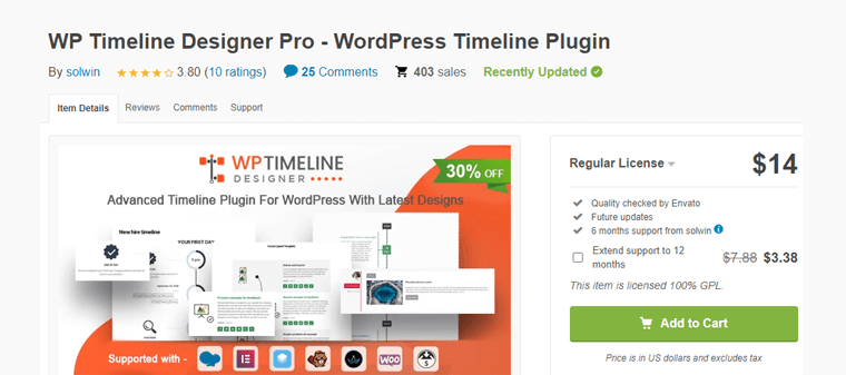 WP Timeline Designer Pro for WordPress