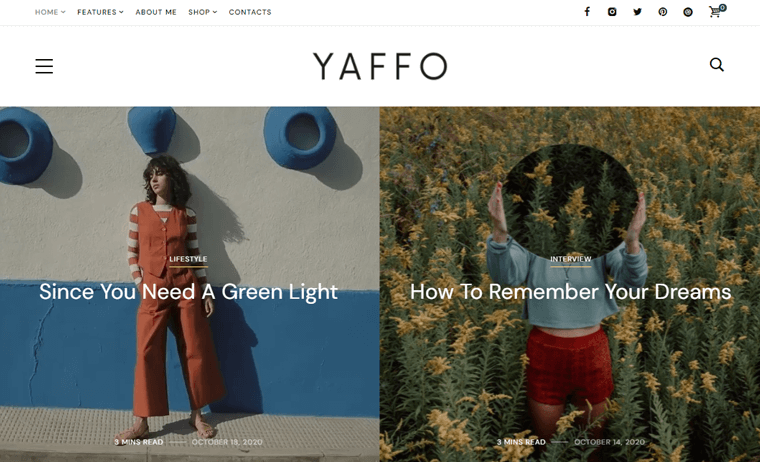 Yaffo Blog WordPress Theme