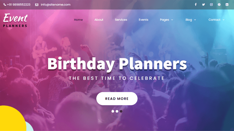 Event Planners WordPress theme