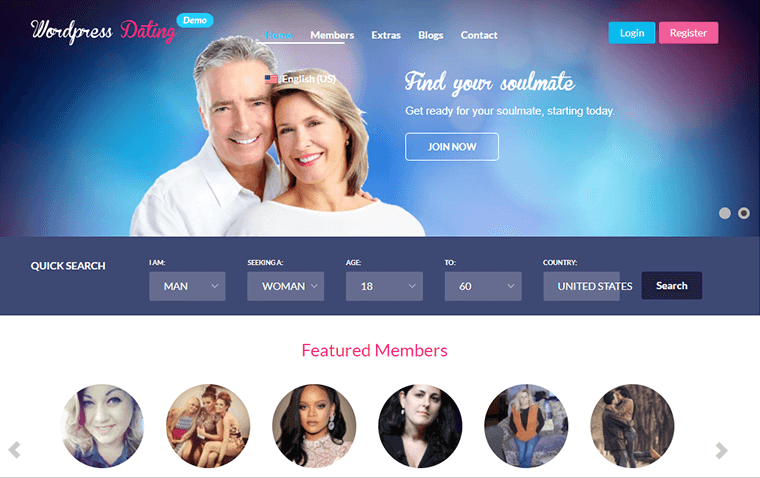 WP Dating Theme Free WordPress Dating Site Theme