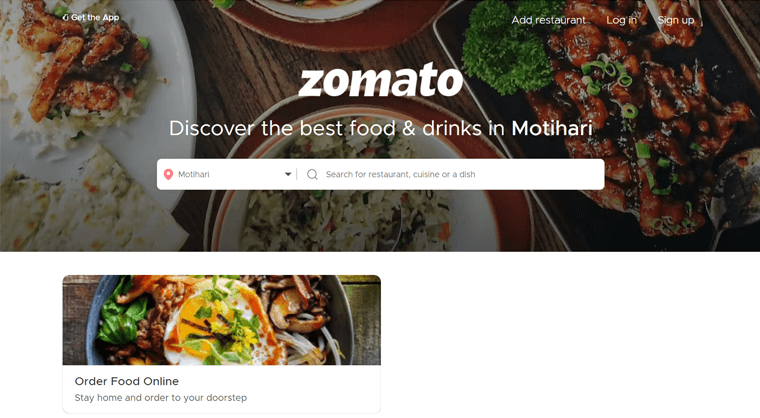 Zomato Directory Website Example