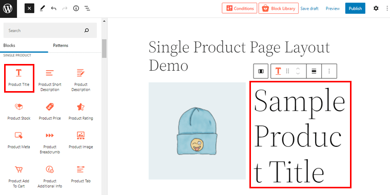 Add Product Title Block to the Layout