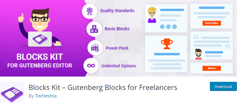 Blocks Kit Gutenberg Blocks for Freelancer