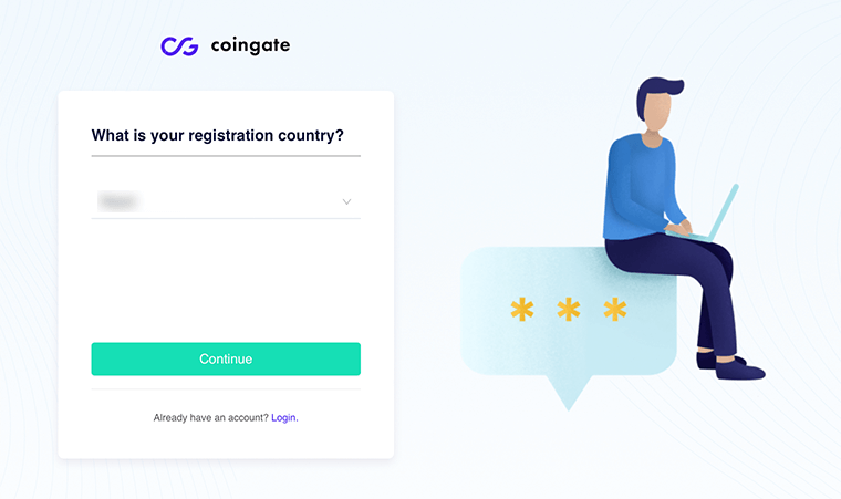 CoinGate Configure Registration Country
