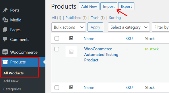 Import Products on WooCommerce