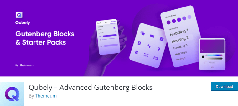 Qubely Advanced Gutenberg Blocks