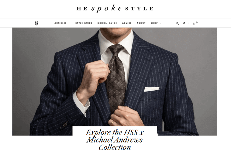 He Spoke Style - Blog Website Examples