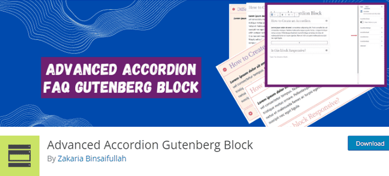Advanced Accordion Gutenberg Block Plugin For WordPress