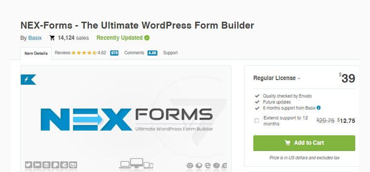 NEX Forms WordPress Plugins For Custom Forms