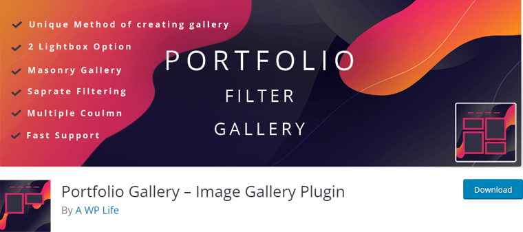 Portfolio Gallery - Best WordPress Photo Gallery Plugins