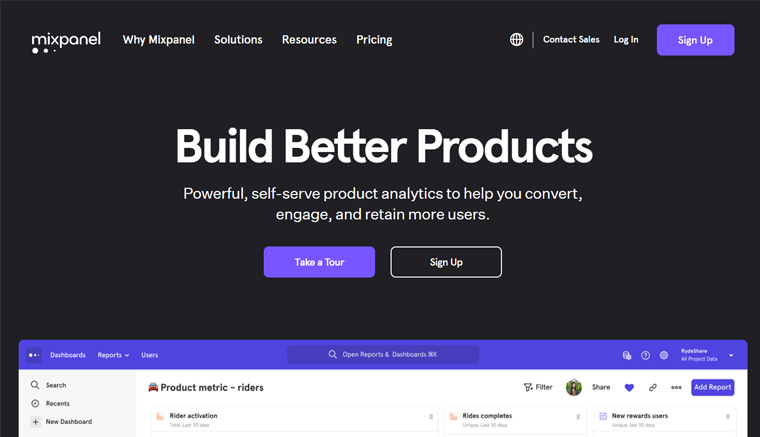 Mixpanel - Analytics Tool to Benefit the Websites of Businesses