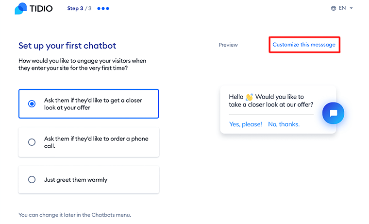 Setup Your First Chatbot