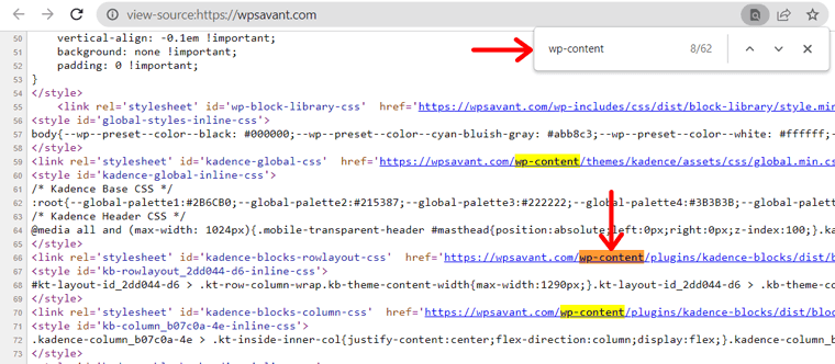 Search wp-content on Source Code to See if its Built on WordPress