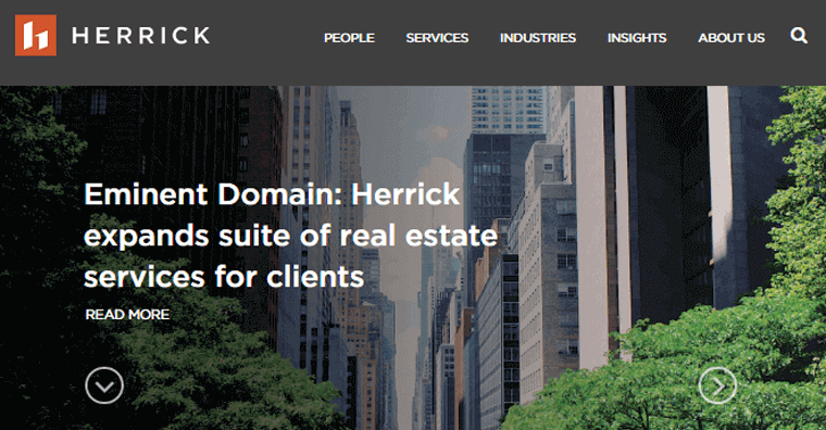 Herrick Law Firm Website Example