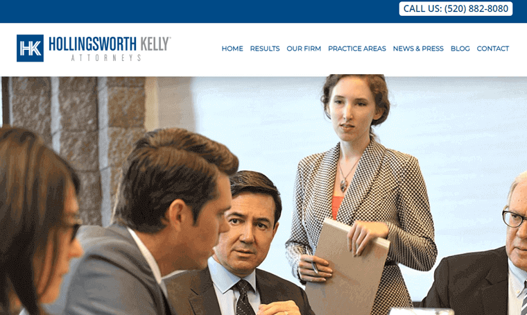 Hollingsworth Kelly Attorneys Website Example
