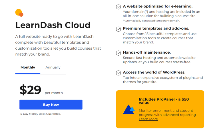 LearnDash Cloud Full Site Plans