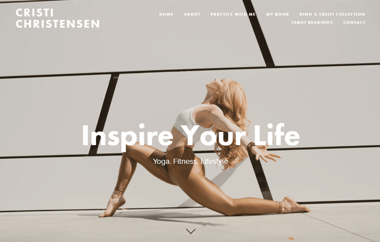 Cristi Christinsen Celebrity Yoga Instructor Website