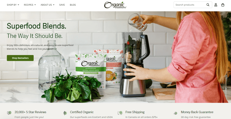 Organic Traditions Storybrand Website