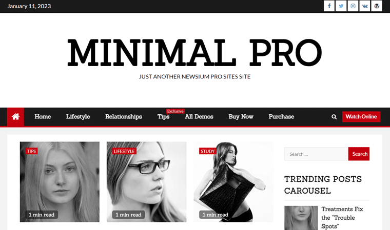 ChromeNews Minimal Pro Blog Theme