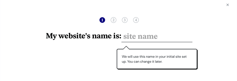 Enter a Site Name