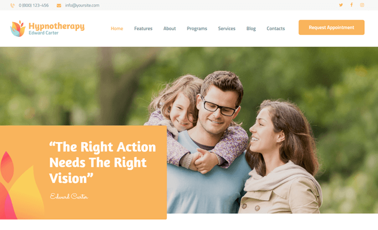 Hypnotherapy and Psychologist Therapy WordPress Theme
