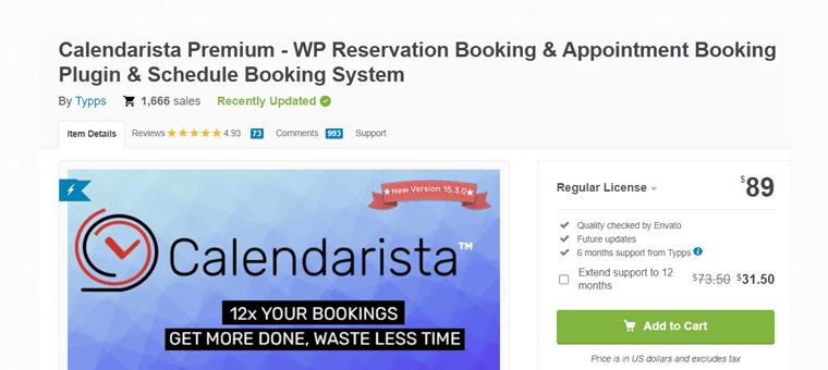 Calendarista WordPress Booking Plugin