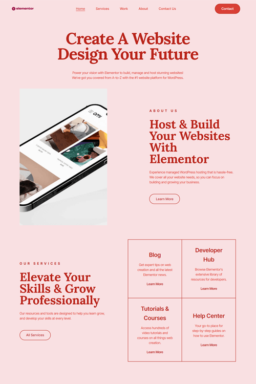 Elementor Website Preview