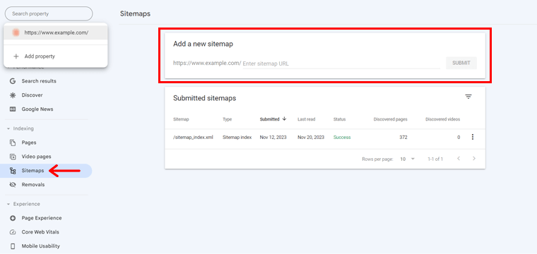 Submitting a Sitemap via Google Search Console