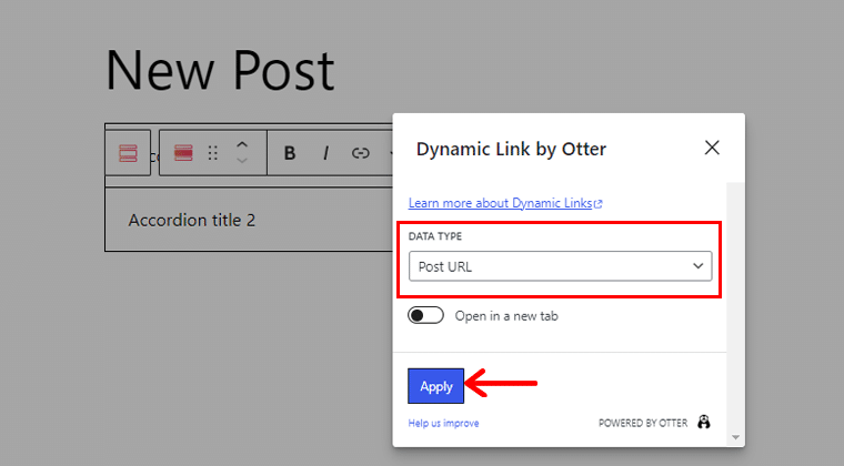 Adding Dynamic Link